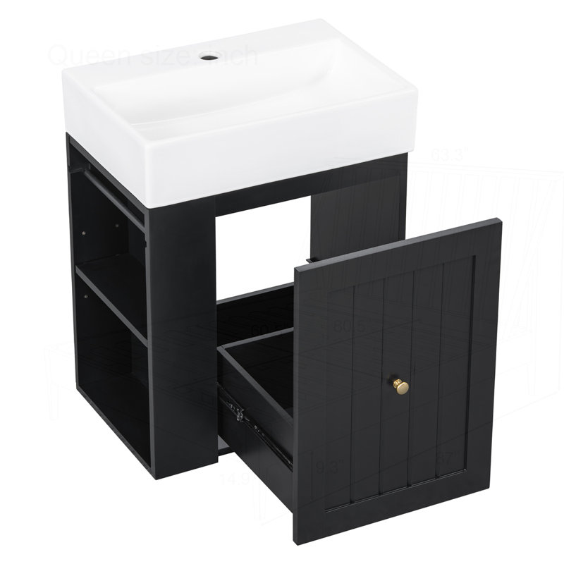 20-Inch Bathroom Vanity with Ceramic Sink