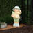 17"H Boy Holding Lantern Solar Statue with LED Lights
