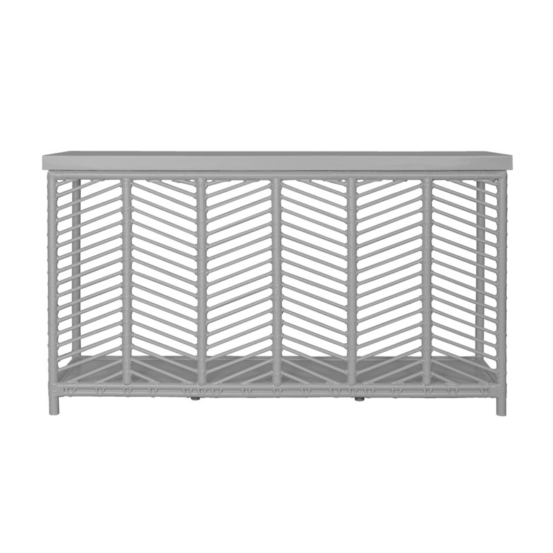 Liam 60 in. Solid Wood Console Table, Light Gray