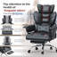 PU Leather Executive Chair with Footrest and Lumbar Support-1308194036