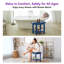 Tabouret de douche d'une capacité de 400 lb avec tablette et poignée, siège de salle de bain imperméable avec pieds antidérapants, banc utilitaire intérieur / extérieur facile à assembler pour adultes, bleu marine-640445349-640445351