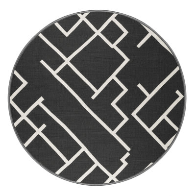 Machine Washable Trellis Grey Area Rug