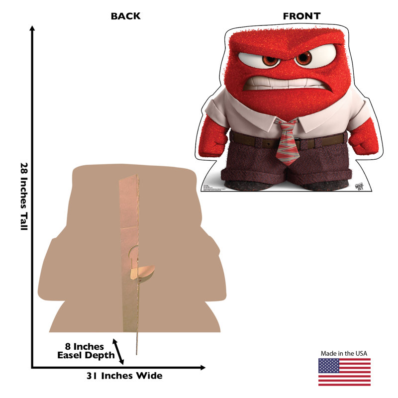 Disney Pixar Inside Out Anger Cardboard Standup