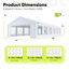 Quictent 5x10m (16x32ft) Party Tent Canopy, Heavy Duty Outdoor Event Shelter for Wedding, BBQ, Gathering with Storage Bags-122760407