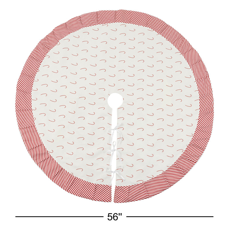 Jupe d'arbre Candy Cane, H 2,5 po x l 56 po x L 56 po