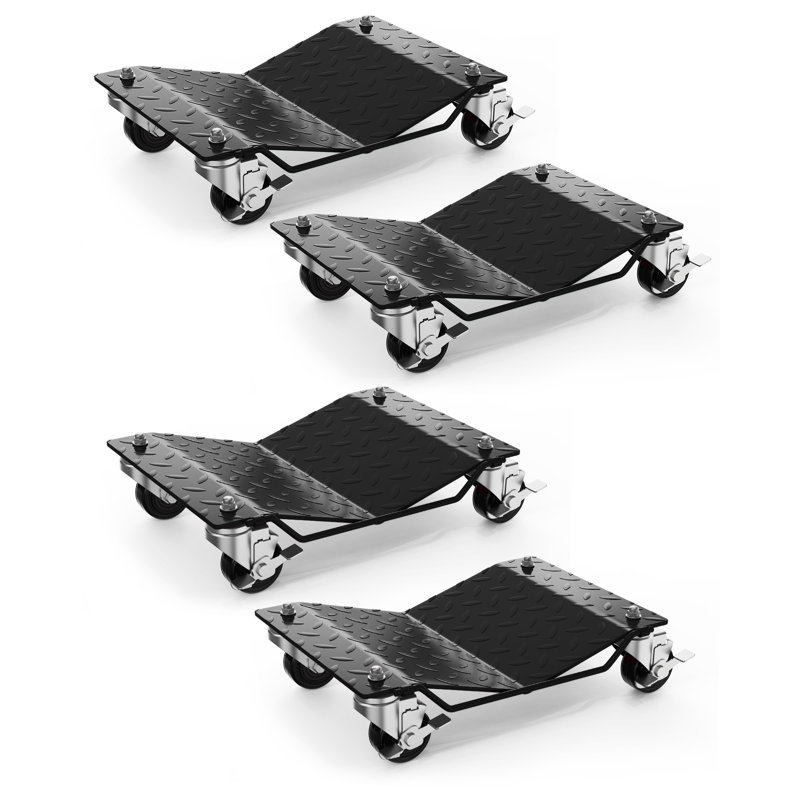 Heavy Duty Steel Car Mover Dolly, 2/4 Piece Car Wheel Dolly Set, Single 1500lbs Capacity Car Tire Dolly for Moving Cars, Trucks, Trailers,Motor,Boats