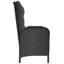 Banc de jardin inclinable noir réglable