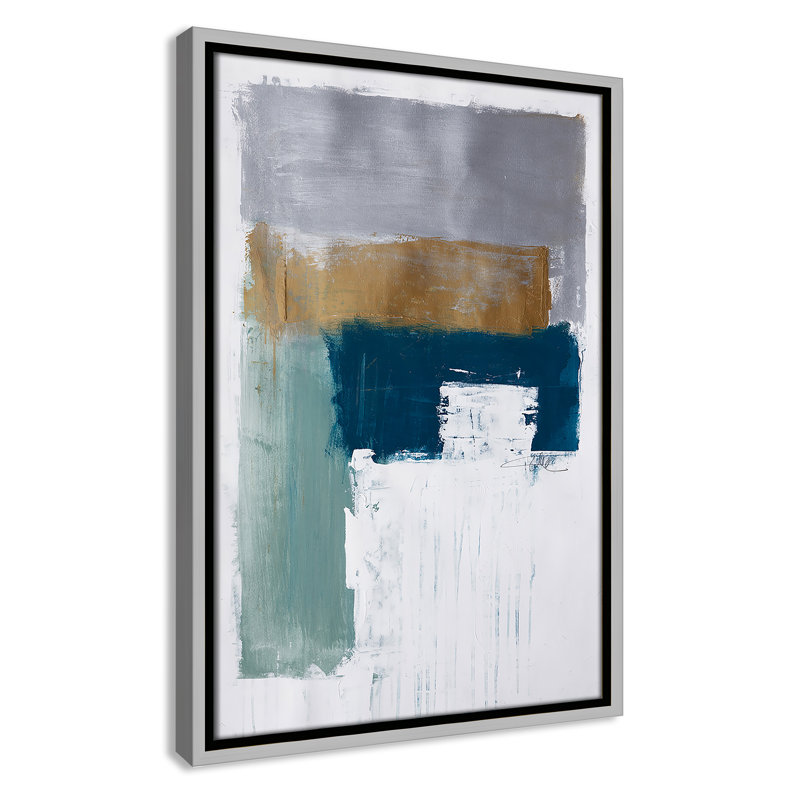 «Quiet Meadow I Print» par Fredrick Ashcroft, Toile avec cadre, Flottant argent, L 13,5 po x H 19,5 po