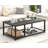 47" Adjustable Shelf Modern Coffee Table, Dark Gray-1523920143