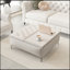Table basse polyvalente avec repose-pieds relevable pour le rangement et la décoration du salon