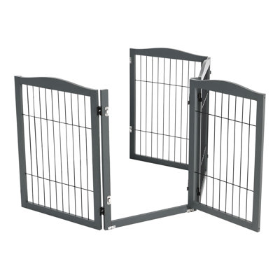 Lakendra Free Standing Pet Gate With Door