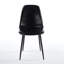 Chaise de salle à manger en PVC 4 pièces - noir-19921895