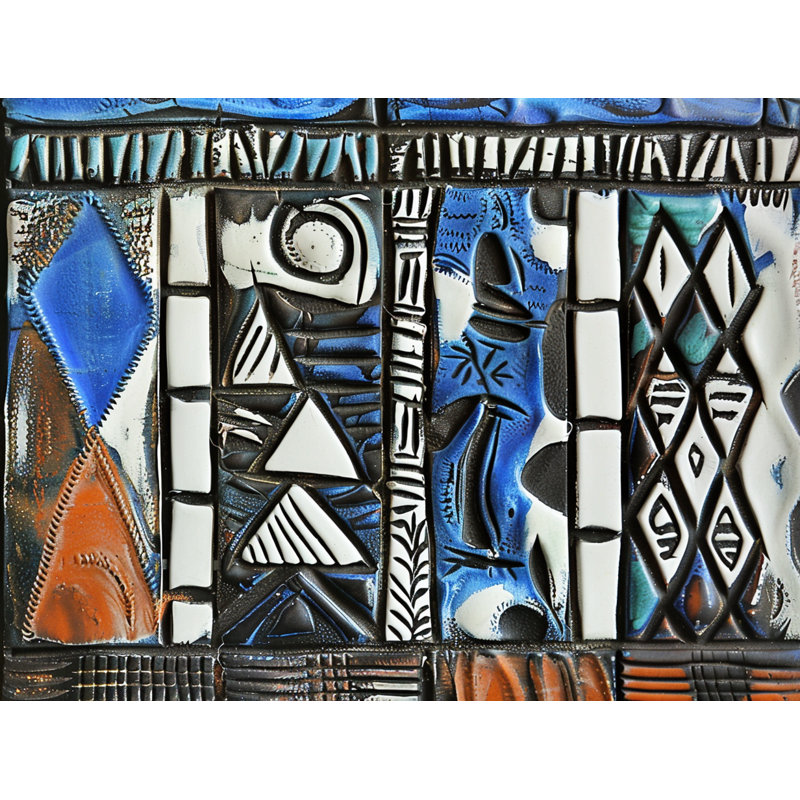Eulos Geometric Shower Curtain, 83"H x 70"W