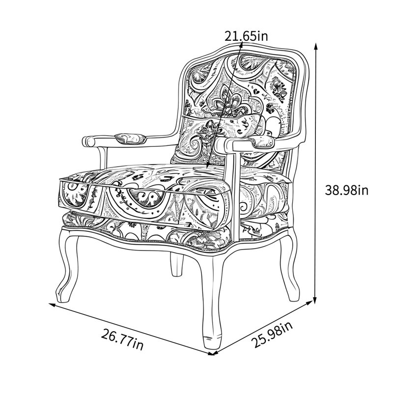 Chaise en tissu respirant durable avec structure en bois