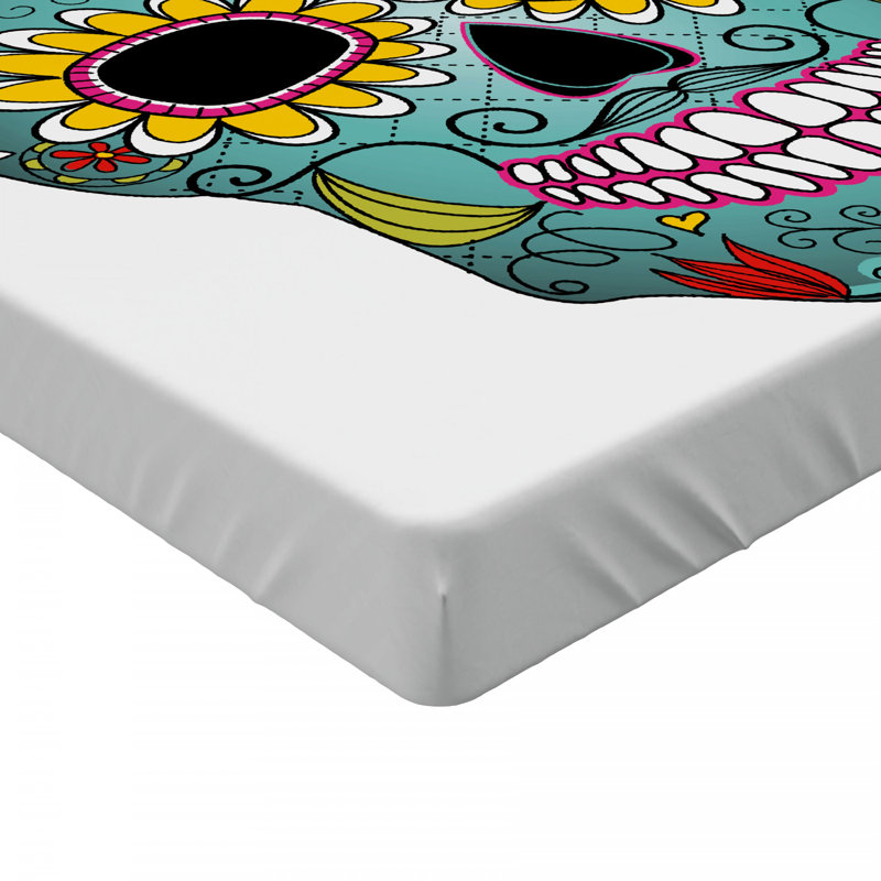 Microfiber Floral Fitted Sheet, Queen Fitted Sheet