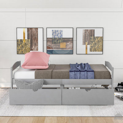 Lit plateforme simple avec deux tiroirs