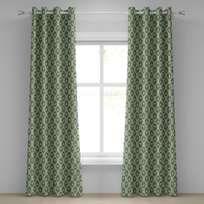 Rideaux à œillets décoratifs East Urban Home, L 50 po x L 96 po