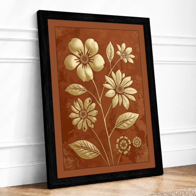 Study in Ochre Botanical - Framed Print