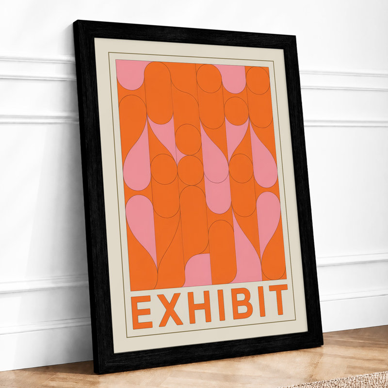 Exhibit Mid-Century - Framed Print, A1 - 84.1 x 59.4 cm, Black