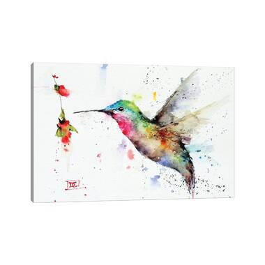 Winston Porter The Lovebirds Hummingbirds On Canvas by Dean Crouser  Painting & Reviews
