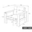 Ensemble de conversation de patio pour 5 personnes avec coussins Acacia-221977232