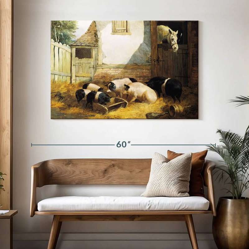 Farm Pigs, 32" H x 48" W