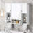 35'' x 28'' Modern Wall Mounted Bathroom Storage Cabinet, Bathroom Wall Cabinet with Mirror, Medicine Cabinet with Towels Bar-856274467
