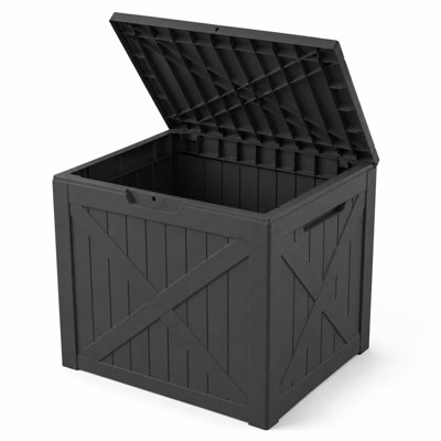 45 Gal Lockable Weatherproof Resin Deck Box,Package Delivery Box