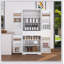 Garde-manger autoportant avec tiroir, 2 armoires, 6 tablettes de porte et tablettes réglables pour un rangement polyvalent et un style campagnard