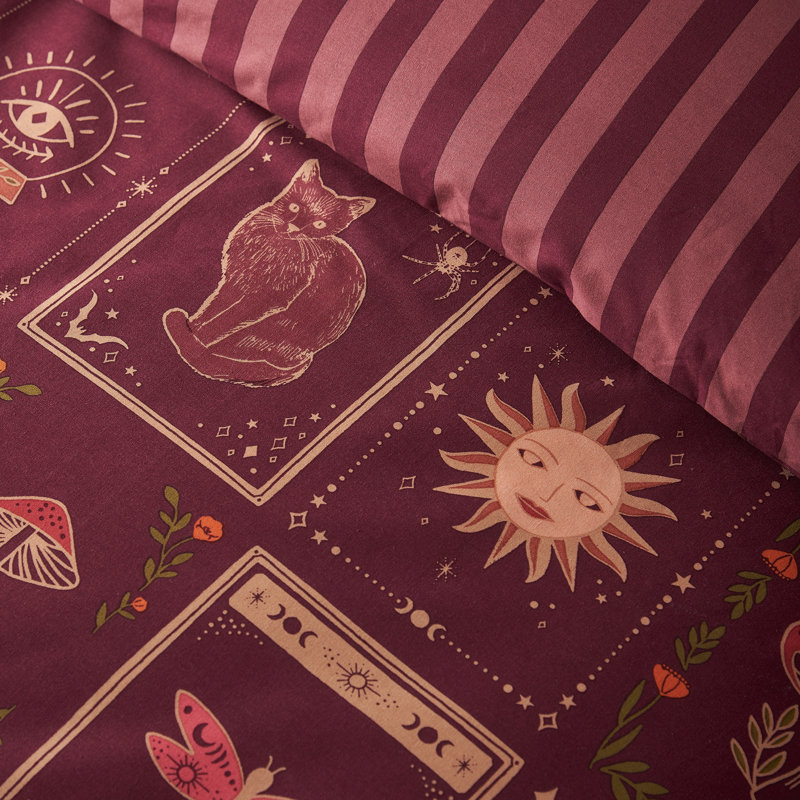 Enchanted Witchcraft Reversible Duvet Cover Set, King Size Bed (230 x 220 cm)