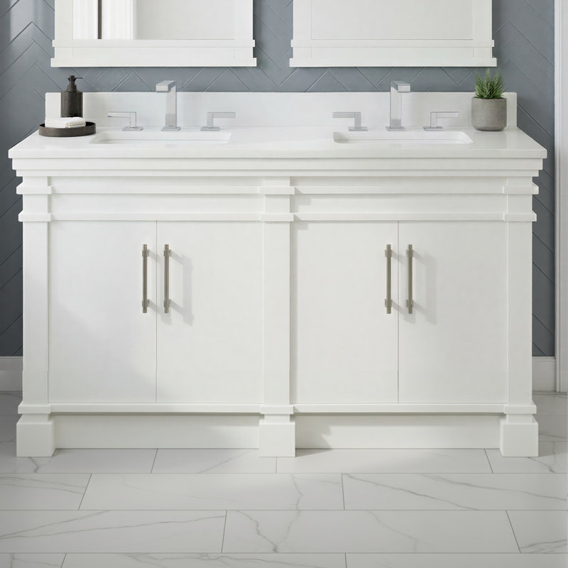 Meuble-lavabo blanc Frank Lloyd Wright USONIA® Harmony, Blanc, 60