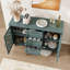 Armoire buffet 47,23 "avec 2 portes sculptées et 3 tiroirs, armoire de rangement avec tablette réglable pour la salle à manger, le salon et le vestibule-848196033