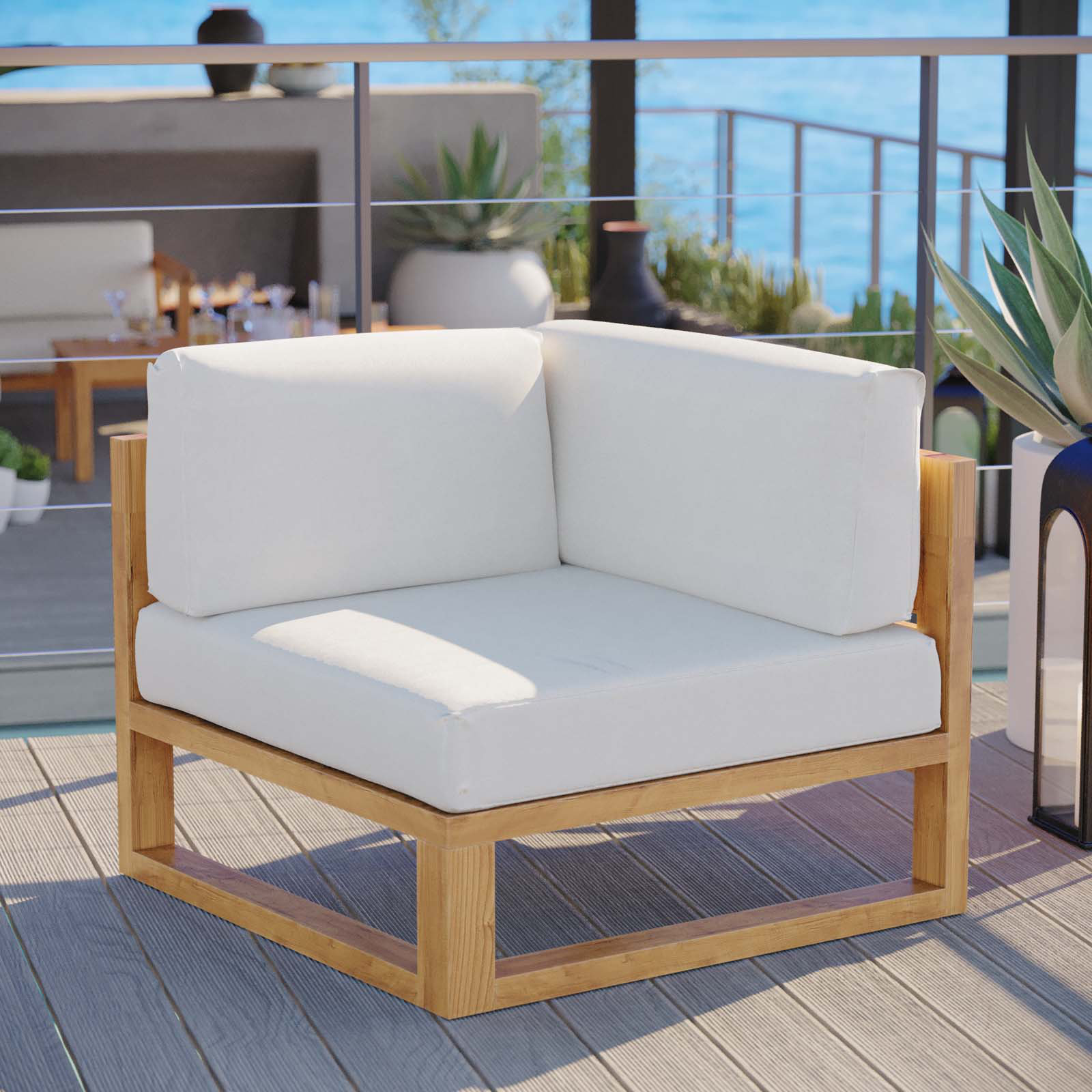 Upland Teak Patio Lounge Chair