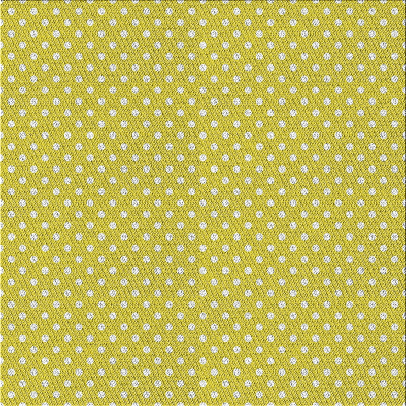 Tapis jaune à pois Chilmark, Carré 5 pi