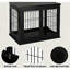 Table de bout pour chien avec entrée à 2 voies et esthétique moderne convenant aux petits chiens de taille moyenne pesant jusqu'à 44 lb Assemblage requis pour la cage en 1 entrée double