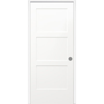 Birkdale 80'' Solid + Manufactured Wood Paneled with Installation Hardware Kit without Installation Hardware Kit Prehung Door