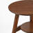 Solid Wood 2-Tier Round Side Table with Storage Shelf