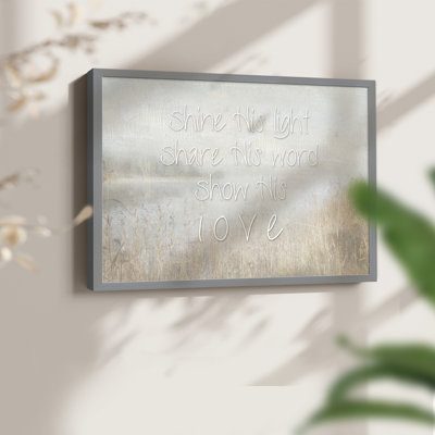 «Shine His Light», reproduction encadrée