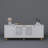 Modern White Console Table, 70.9 x 29.5 x 15.7 inches | 100% Melamine Coated Particle Board, Thickness: 0.7 inches | Numerous Shelves, Wall-Mountable, Scandinavian Geometric Design | Perfect for Living Room & Entryway-1287422333