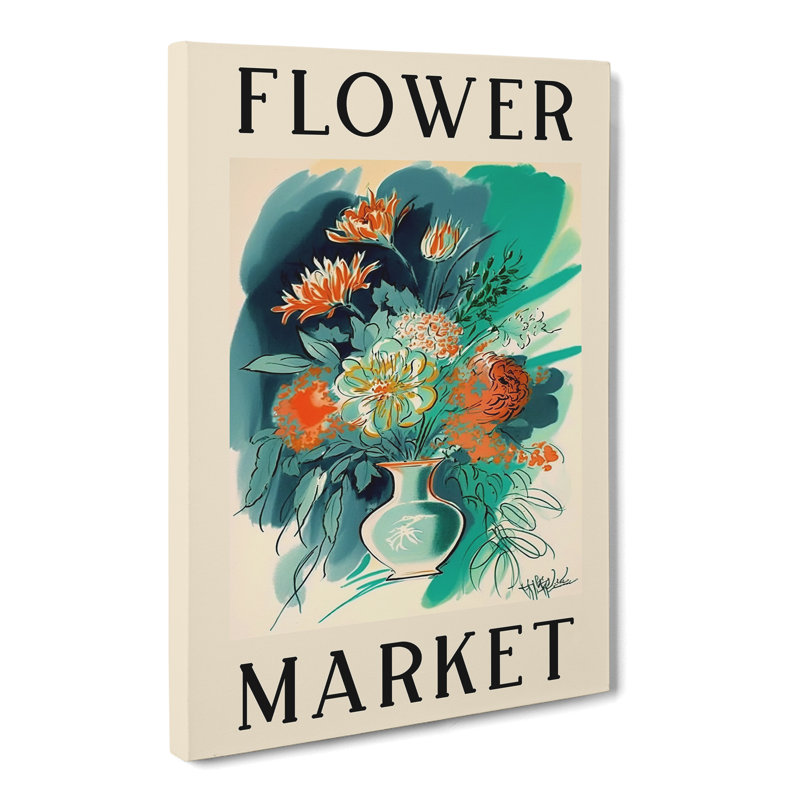 Antique Flower Market Exhibition No.4 - Wrapped Canvas, 50cm H x 35cm W x 3cm D