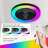 19-Inch Black Ceiling Fan Light With Led Rgb – Dimmable & Color-Changing, App & Remote Control, Modern Smart Ceiling Fan For Living Room, Bedroom, And Dining Room (Silent/6-Speed/Reversible/Dc Motor)