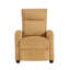 Fauteuil inclinable moderne à dossier poussoir en velours côtelé jaune confortable et confortable en bois massif 1pc-1900539989