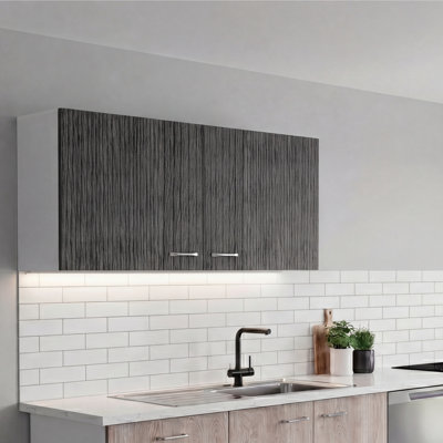 Napoles 39" W Wall Cabinet with Double Door and Spacious Interior Storage for Kitchen, Ofiice, Bathroom or Garage Storage
