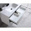Meuble-lavabo mural blanc 36 po avec comptoir en céramique 36 po