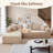 No Assembly Required Compression Packed Bonless Corduroy Fabric Sofa-995107886-991006486