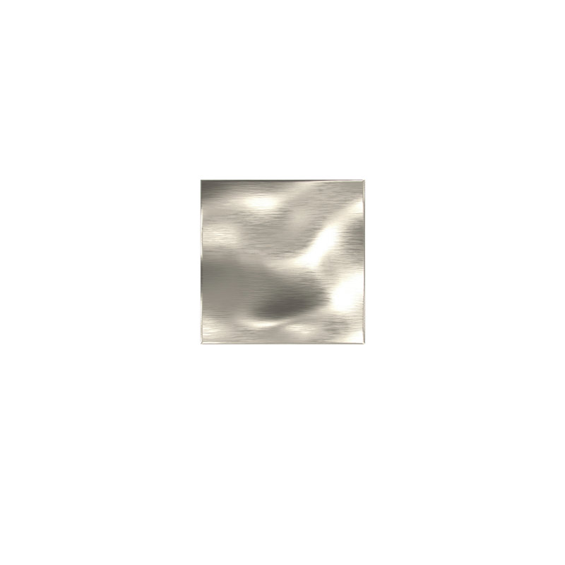 Poignée carrée 1 1/2 po Aqui di Zen, Nickel brossé