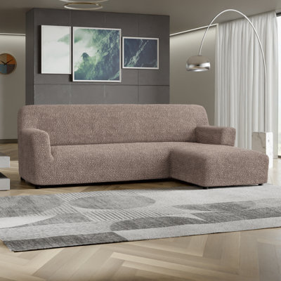 L-Shaped Sectional Sofa Couch Cover, Stretch Chaise Slipcover, Pet Protector