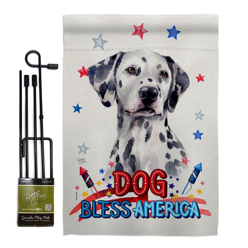 Double Sided 18.5 in. H x 13 in. W Polyester Animal Garden flag