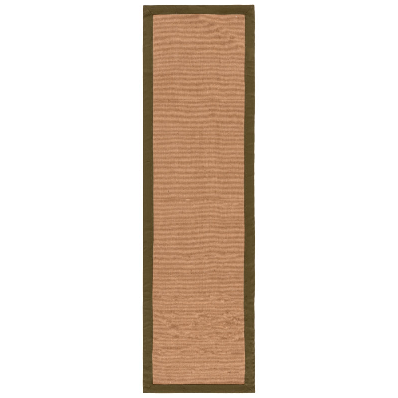 Natural Fiber 194 Flatweave 85% Jute; 10% Latex; 5% Cotton No Pattern Rug, Runner 2'3" x 8'