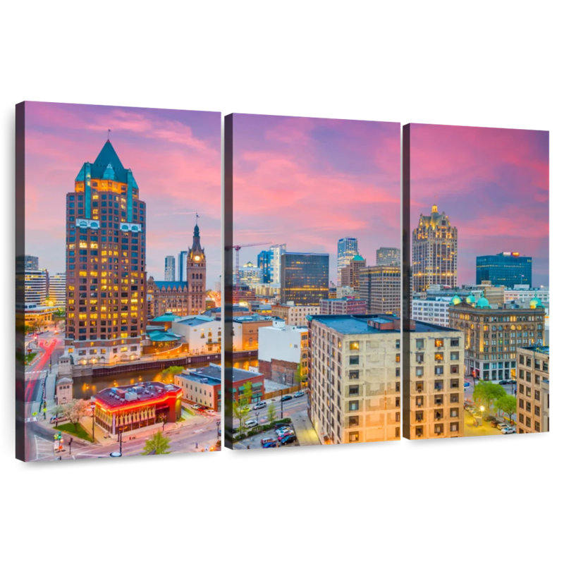 Sirci, paysage pittoresque de Milwaukee, H 28 po x l 45 po